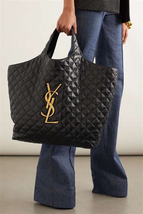 big ysl black bag|saint laurent quilted shoulder bag.